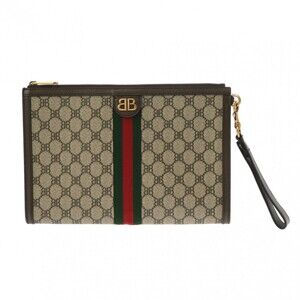 BALENCIAGA Gucci The Hacker Project grey GG Supreme clutch bag